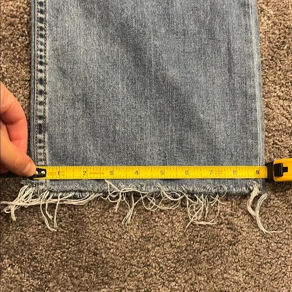 ASKK NY Blue Cropped Straight Leg Jeans size 8 - Picture 12 of 14